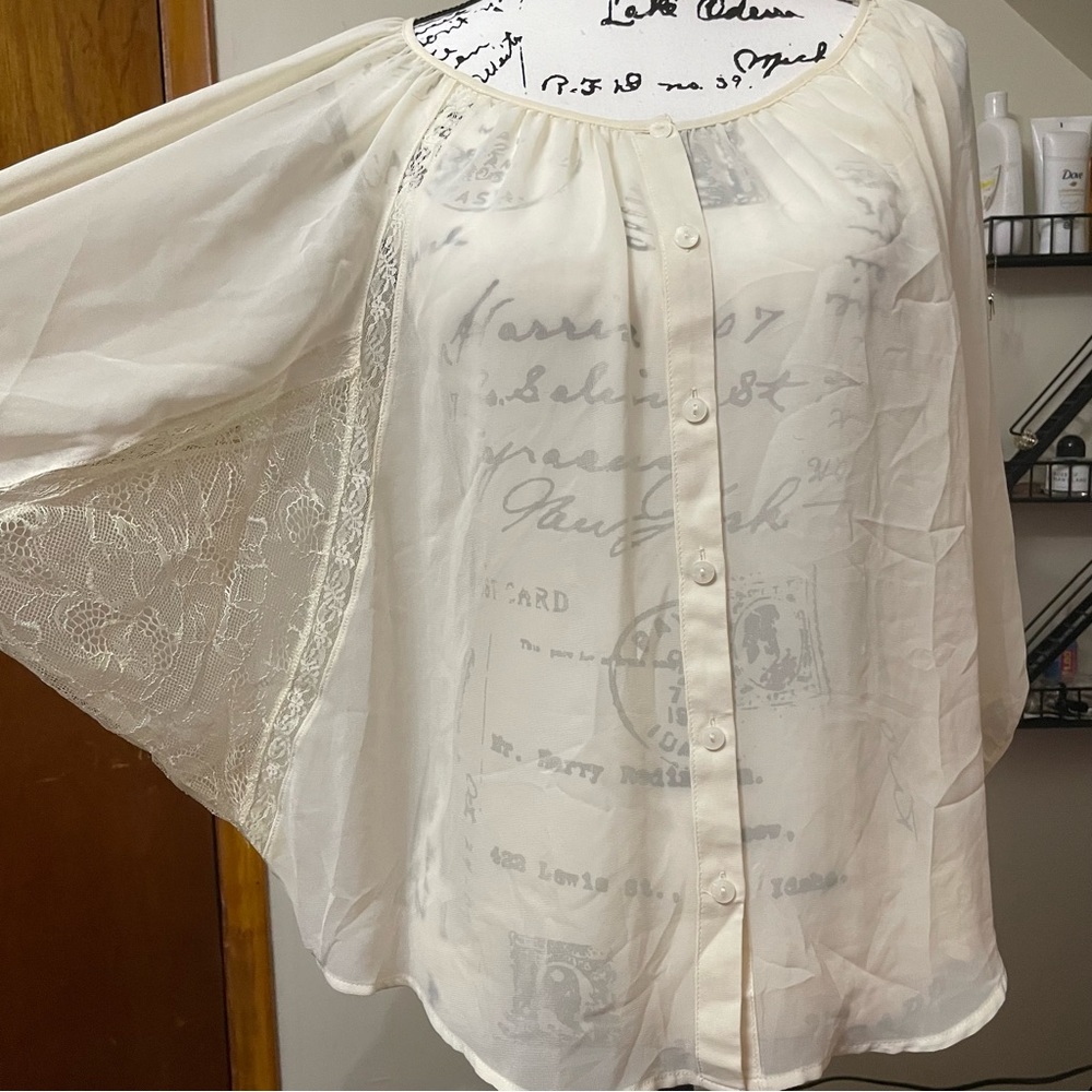 * LC by Lauren Conrad off white blouse